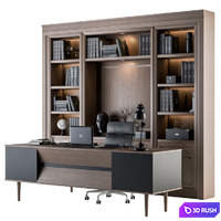 Office Furniture - Manager Set 20 3D Model Vray, Corona