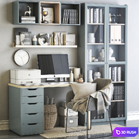IKEA office workplace 96 3D Model Vray, Corona