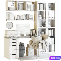 IKEA office workplace 96 3D Model Vray, Corona
