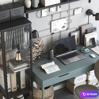 IKEA office workplace 97 3D Model Vray, Corona