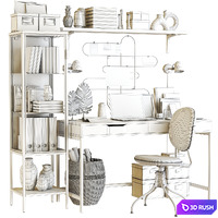 IKEA office workplace 97 3D Model Vray, Corona