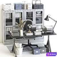 Office workplace 112 3D Model Vray, Corona