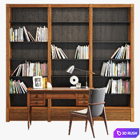 Morelato office furniture set 001 3D Model Vray