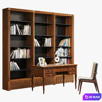 Morelato office furniture set 001 3D Model Vray