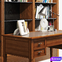 Morelato office furniture set 001 3D Model Vray