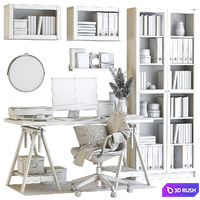 IKEA office workplace 131 3D Model Vray, Corona