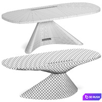 Zero desk by Karim Rashid 3D Model Vray, Corona