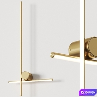 Flos Coordinates W2 Wall Lamp 3D Model Vray, Corona