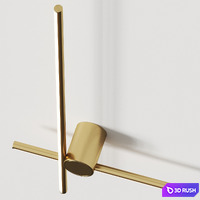 Flos Coordinates W2 Wall Lamp 3D Model Vray, Corona