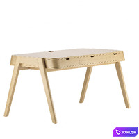 Shelter Desk 3D Model Vray, Corona