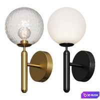 Modern Glass Ball Led Wall Lamp 3D Model Corona
