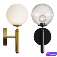 Modern Glass Ball Led Wall Lamp 3D Model Corona