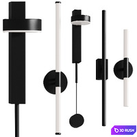 Wall lamp collection 044 3D Model Vray, Corona