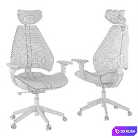 Gaming Chair Gruppspel 3D Model Vray, Corona