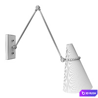 Aldus Ivory Polished Brass Wall Sconce by Hettler.Tüllmann 3D Model Vray, Corona