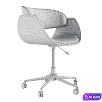 Office chair on wheels Zoran 3D Model Corona