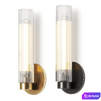 West Elm Fluted Glass Wall Lamp 3D Model Vray, Corona