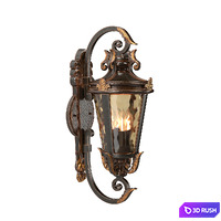 Marseille Rustic Industrial Outdoor Wall Light 3D Model Vray
