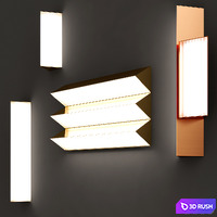 STICK wall lamp collection 3D Model Vray