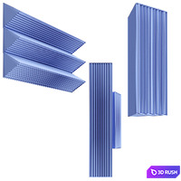 STICK wall lamp collection 3D Model Vray