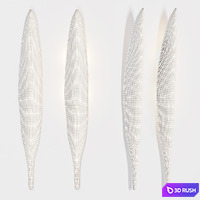 Line Brass 3D Model Corona