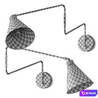 La Redoute Hiba Articulated Metal Wall Lamp 3D Model Vray, Corona