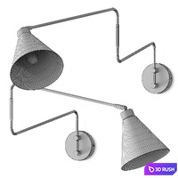 La Redoute Hiba Articulated Metal Wall Lamp 3D Model Vray, Corona