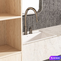 Bathroom Furniture 08 3D Model Vray, Corona