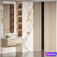 Bathroom furniture 51 3D Model Vray, Corona