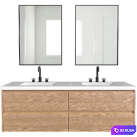 Modern Bathroom Furniture.Washbasin Cabinet With Built-in Basin 3D Model Vray, Corona