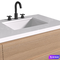 Modern Bathroom Furniture.Washbasin Cabinet With Built-in Basin 3D Model Vray, Corona