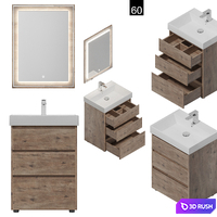 Nova Lite 60/75/85 3 drawers (rustic oak) 3D Model Vray, Corona
