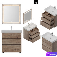 Nova Lite 60/75/85 3 drawers (rustic oak) 3D Model Vray, Corona