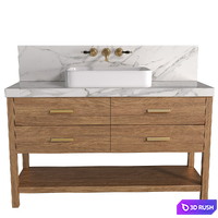 Cabinet washbasin.Modern Bathroom furniture 3D Model Vray, Corona