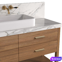 Cabinet washbasin.Modern Bathroom furniture 3D Model Vray, Corona