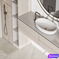 Bathroom Furniture 47 3D Model Vray, Corona