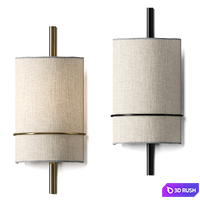 West Elm Shaw Sconce Wall Lamp 3D Model Vray, Corona