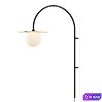 Rose and Gray Arch Wall Lamp 3D Model Vray, Corona