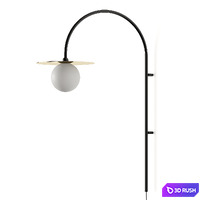 Rose and Gray Arch Wall Lamp 3D Model Vray, Corona