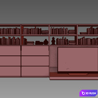 POLIFORM VARENNA SISTEMI GIORNO WALL SYSTEM 11 3D Model Corona