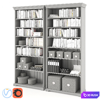 Ikea Liatorp Bookcase 3D Model Vray, Corona