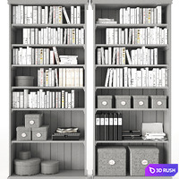 Ikea Liatorp Bookcase 3D Model Vray, Corona