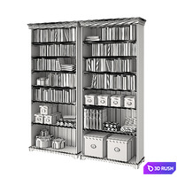 Ikea Liatorp Bookcase 3D Model Vray, Corona