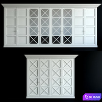 Built-in Wardrobe 3D Model Corona