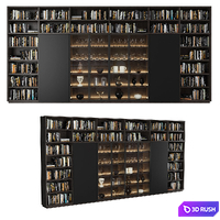 Bookcase 07 3D Model Vray