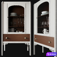 Art Deco China Hutch 3D Model Corona