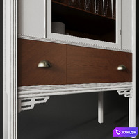 Art Deco China Hutch 3D Model Corona