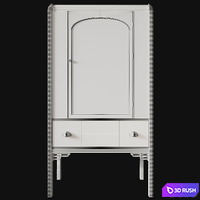 Art Deco China Hutch 3D Model Corona