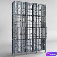 Luggage Storage 3D Model Vray