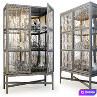 Wardrobe / Display Cabinet Ensemble Display Cabinet by Carson 3D Model Vray, Corona